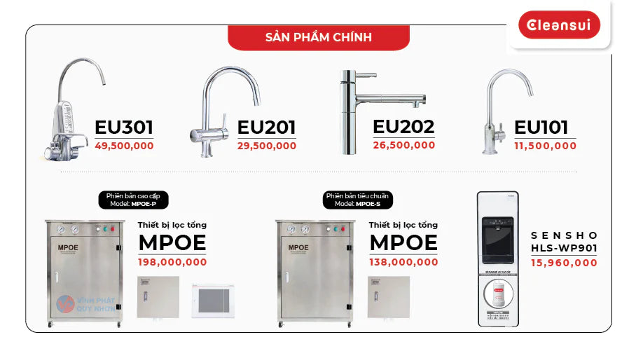 💧 Top 3 Thiết Bị Máy Lọc Nước Dưới Bồn Rửa Cleansui Tốt Nhất 2025