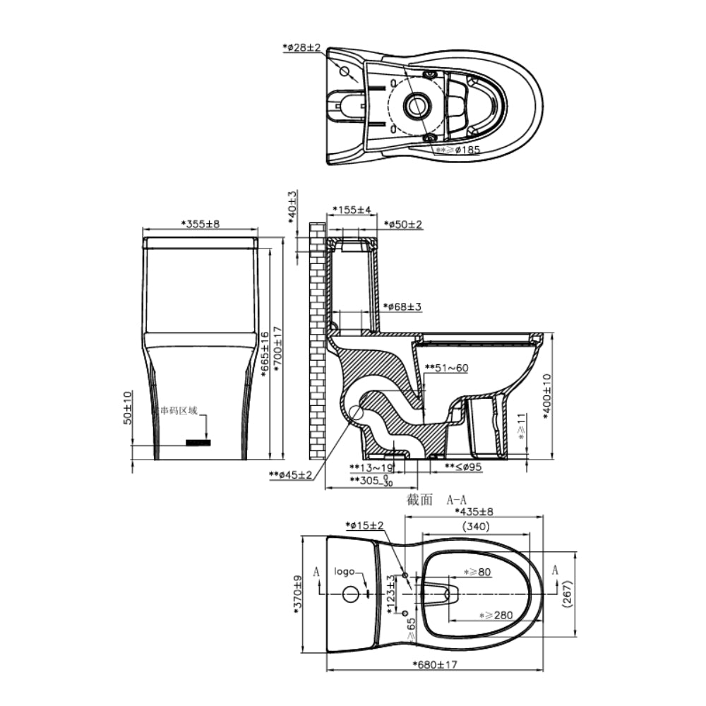 Bồn Cầu Một Khối JOMOO 11608-2-1/31K-1 Nắp Êm