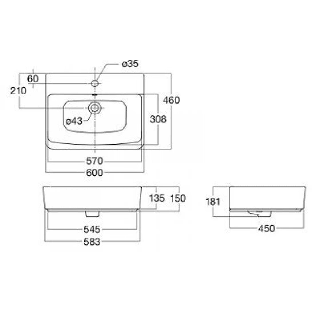 Chậu Rửa Mặt American Standard VF-0620 (WP-F520) Đặt Bàn