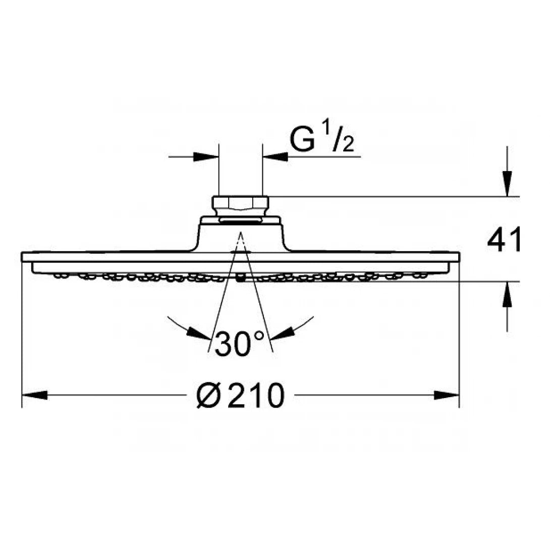 Bát Sen Grohe 28368000 Rainshower Cosmopolitan 210 mm Tròn