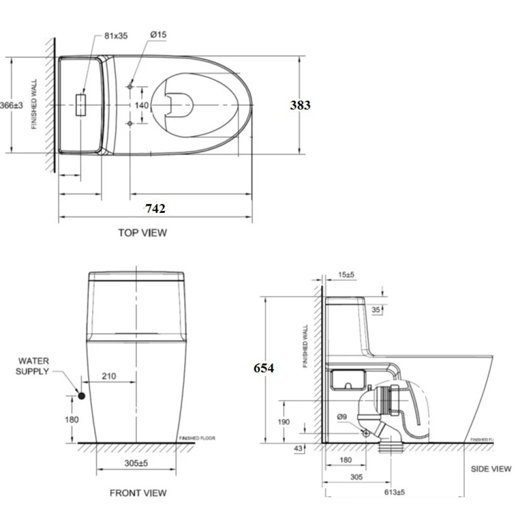 Bồn Cầu American Standard VF-1808 (VF1808) Dòng Acacia (TL)