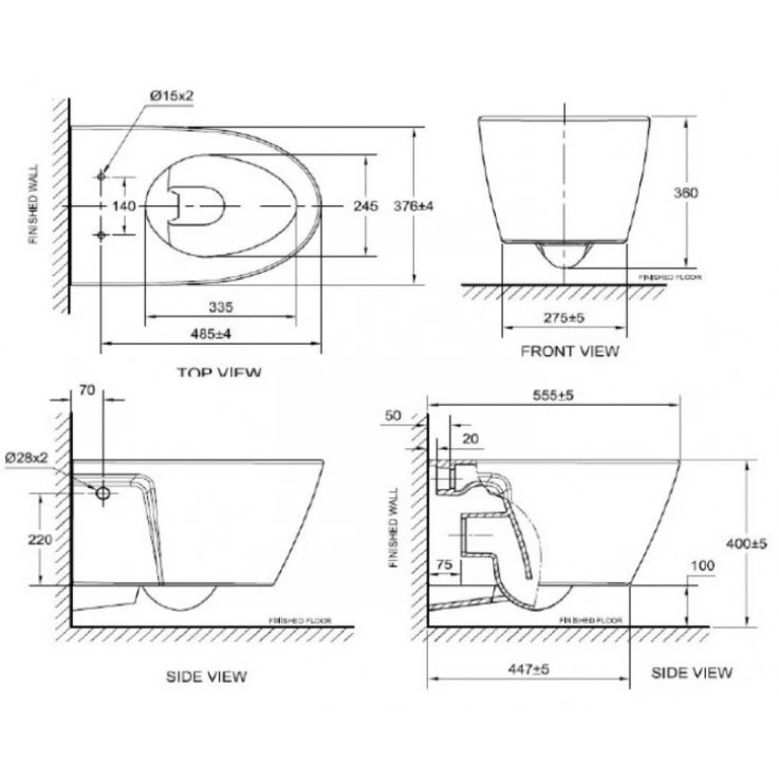 Bồn Cầu Treo Tường American Standard VF-3119B/CTSS1808-1M/G3004A/VPTL-3815 (TL)