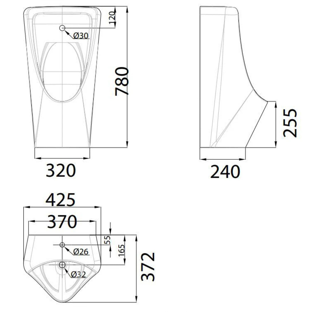 Bồn Tiểu Nam Treo Tường Cảm Ứng American Standard WP-6519.AC – Lynbrook, Tự Động Tiết Kiệm Nước