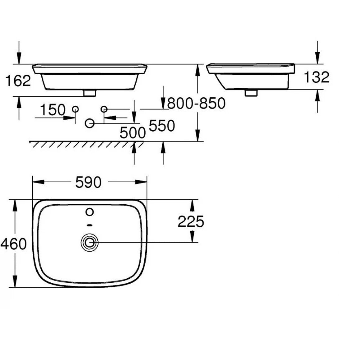 Chậu Rửa Mặt Lavabo Grohe 39276000 Eurostyle Bán Âm