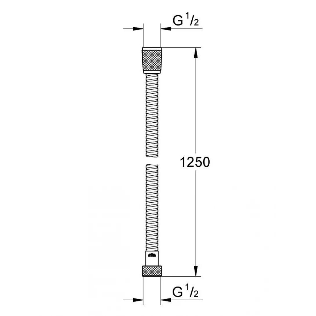 Dây Sen Tắm Grohe 28142000 1250mm Metal Tube Supra