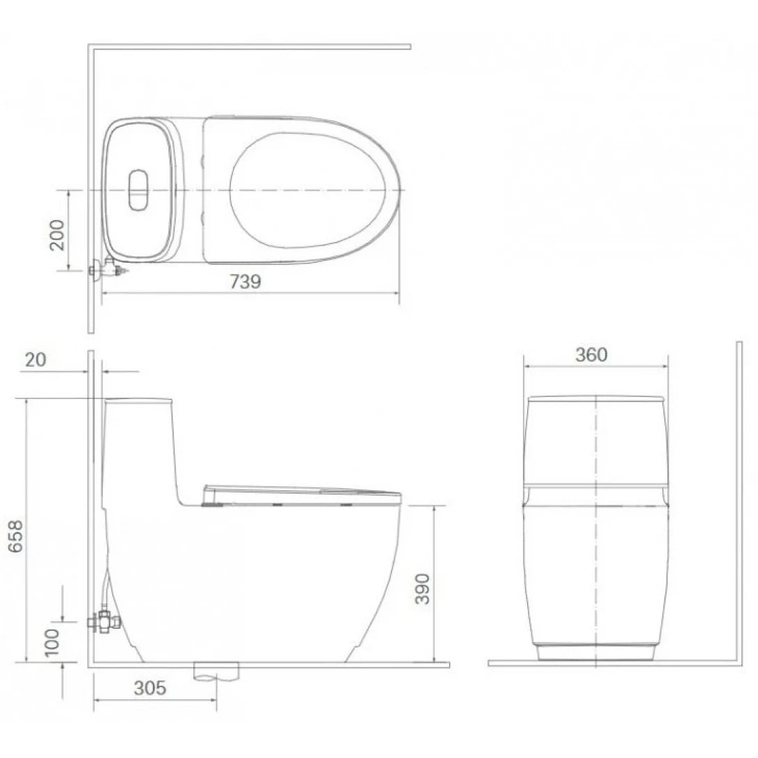 Bồn Cầu Nắp Điện Tử INAX AC-1052/CW-H18VN