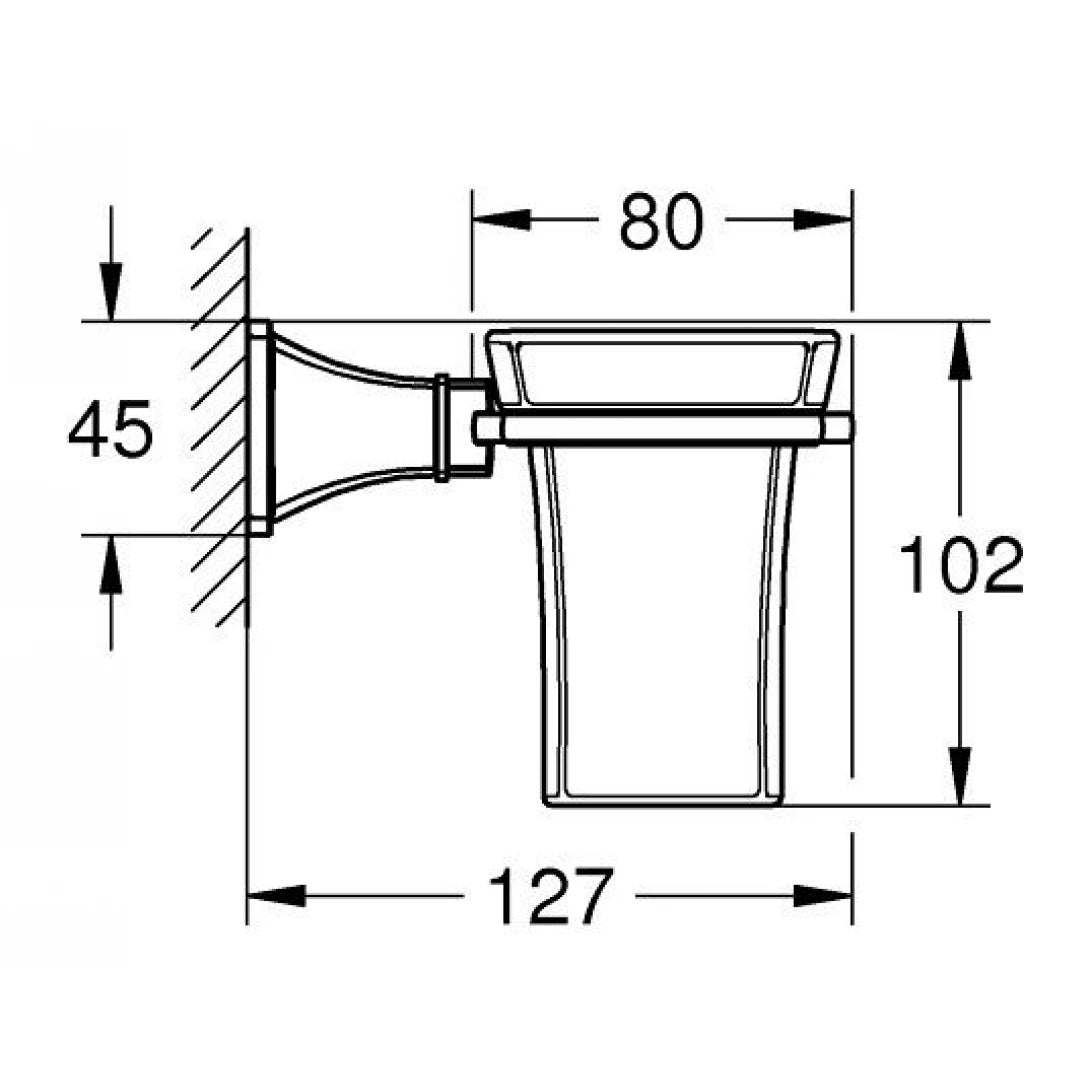 Kệ Ly Grohe 40626IG0 Grandera Gắn Tường