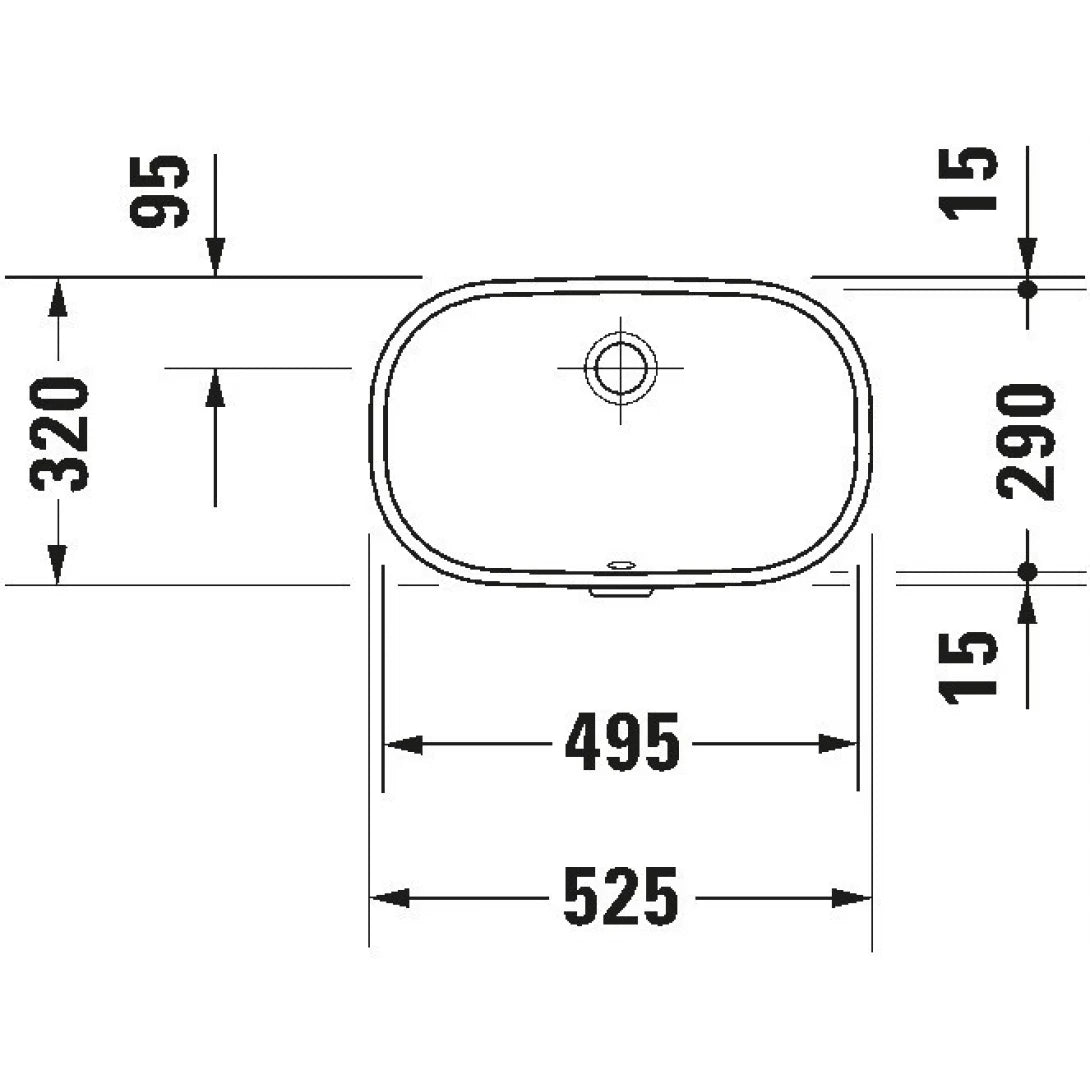 Chậu Rửa Lavabo Duravit 0338490000 Âm Bàn Dòng D-Code