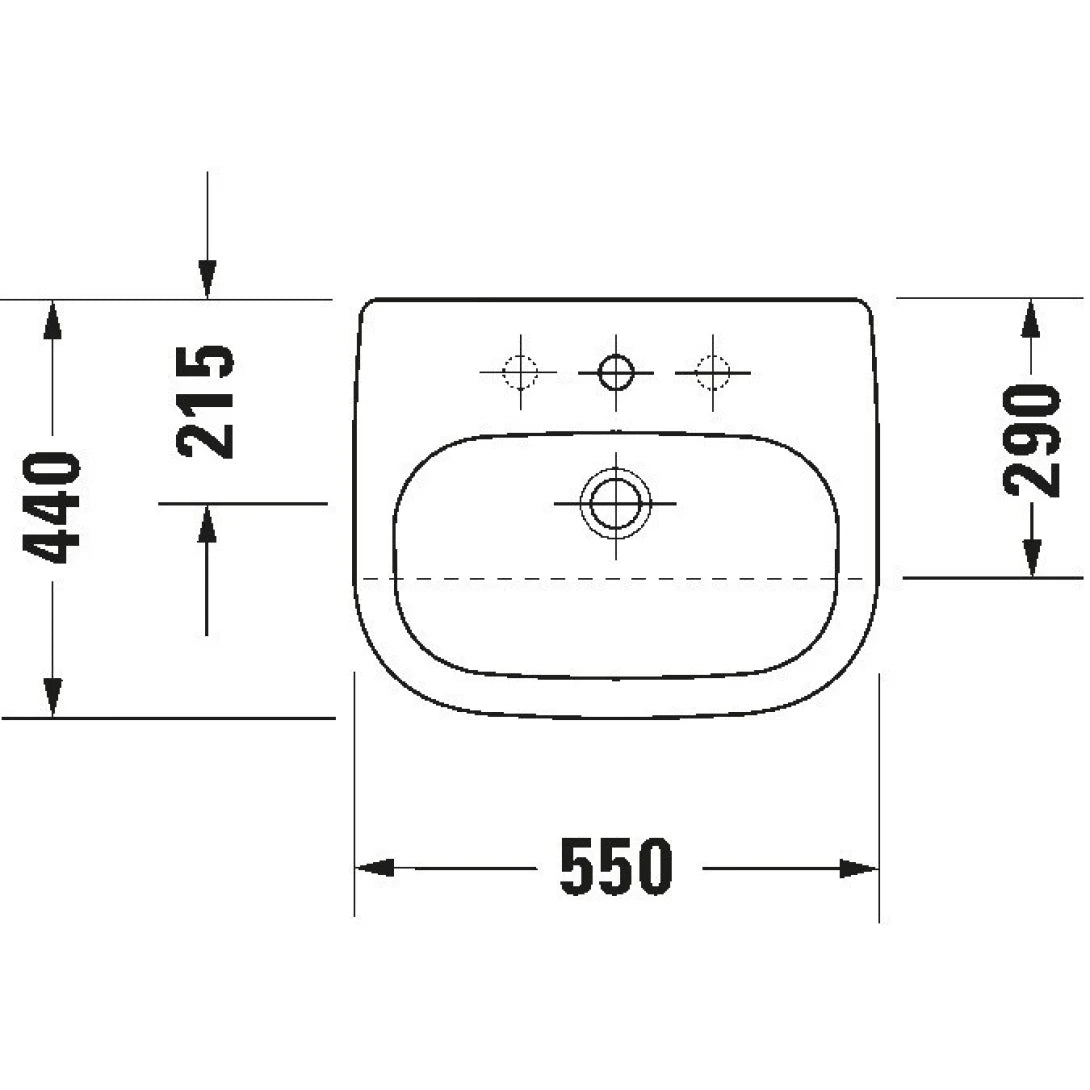 Chậu Rửa Lavabo Duravit 0339550000 Âm Bàn Dòng D-Code