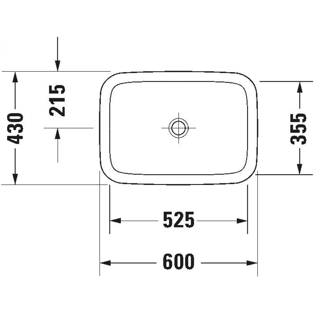 Chậu Rửa Lavabo Duravit 372600000 Dương Vành Dòng Durastyle