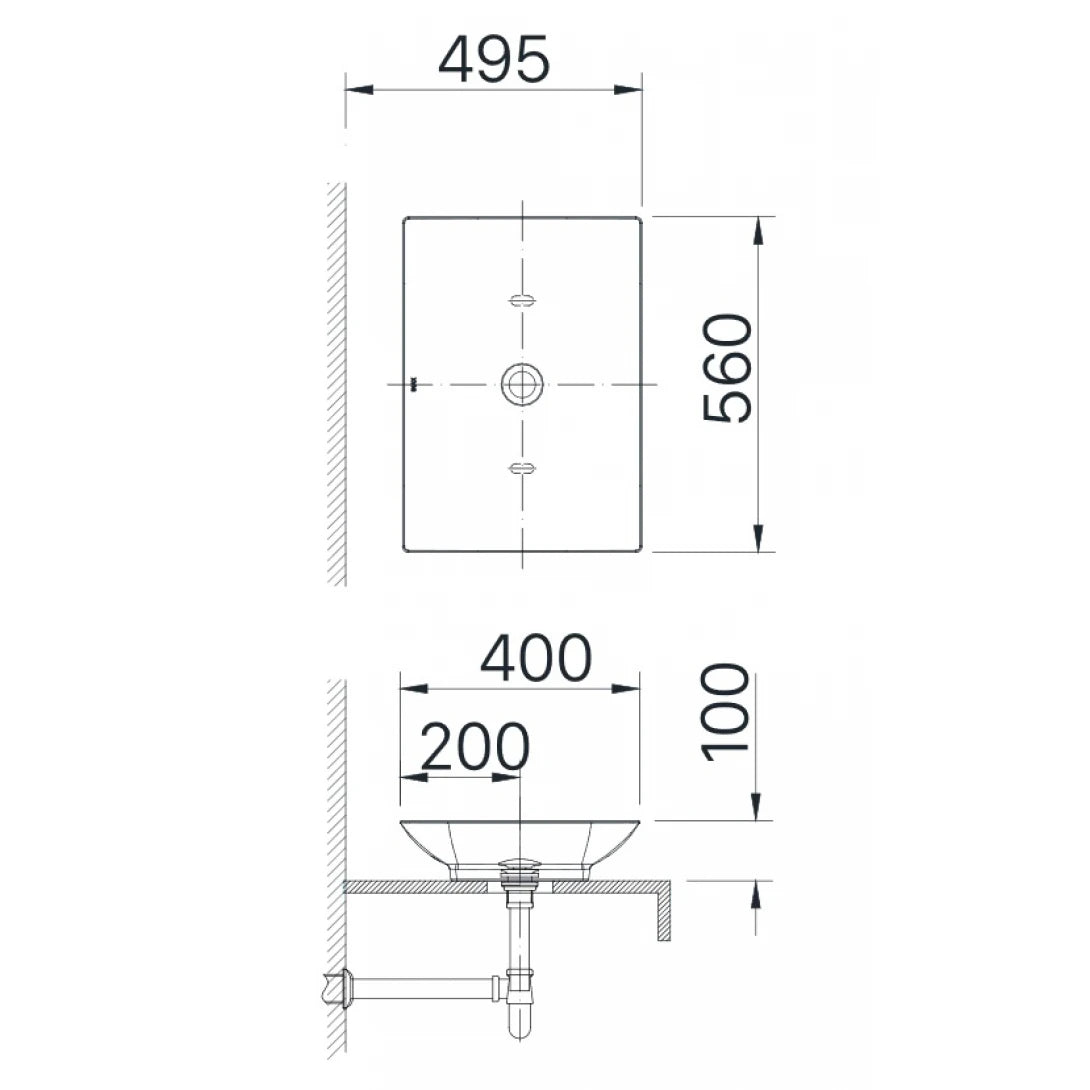 Chậu Rửa Lavabo Inax AL-S610V (ALS610V) Đặt Bàn AquaCeramic