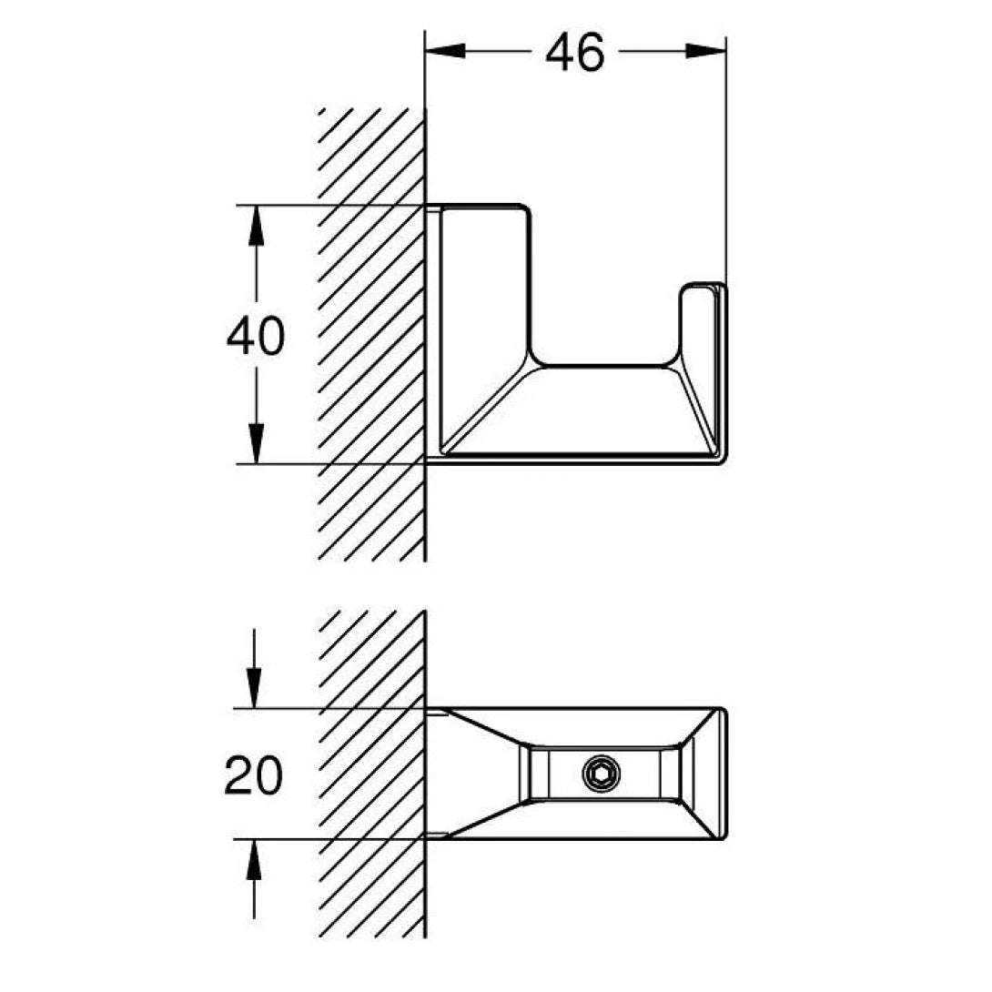 Móc Áo Grohe 40782000 Cube