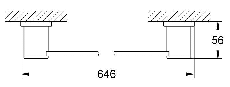 Thanh Treo Khăn Grohe 40341000 Allure 646mm