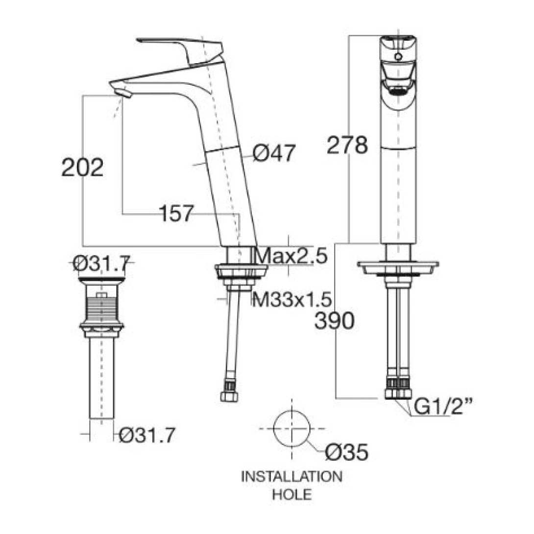 Vòi Lavabo American Standard WF-0303 (WF0303) Nóng Lạnh (TL)