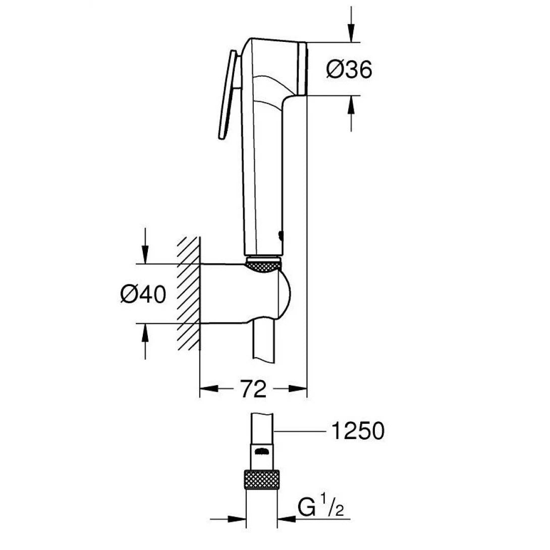 Vòi Xịt Tolet Grohe 27812IL1 Tempesta-F Trigger