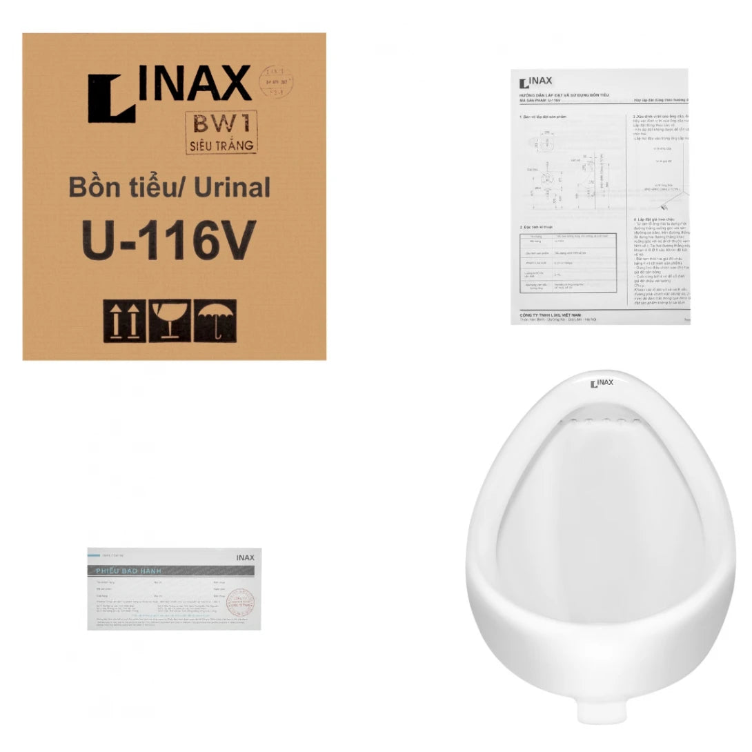 Bồn Tiểu Nam Inax U-116V Treo Tường