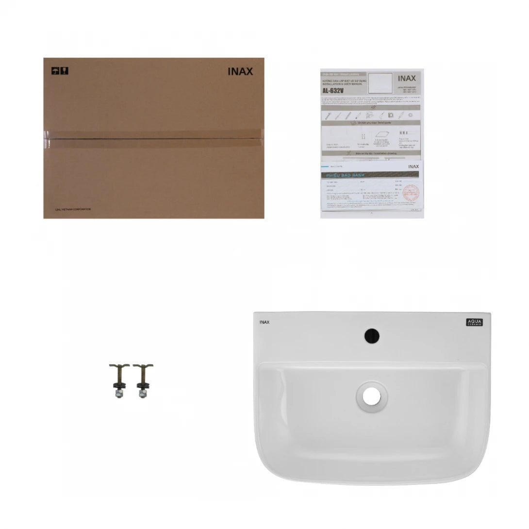 Chậu Rửa Lavabo Inax AL-632V (AL632V) Đặt Bàn AquaCeramic