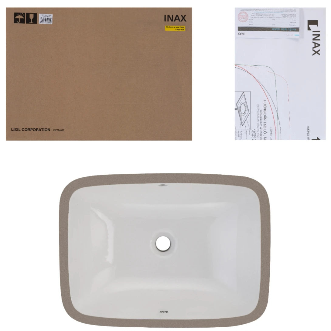 Chậu Rửa Lavabo Inax AL-2298V (AL2298V) Âm Bàn AquaCeramic
