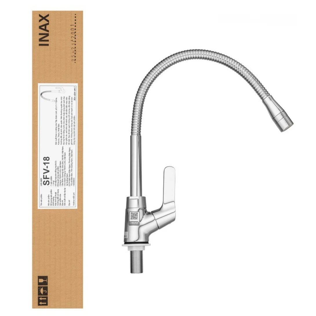 Vòi Rửa Chén Lạnh INAX SFV-18 – Đơn Giản, Bền Bỉ, Vận Hành Linh Hoạt