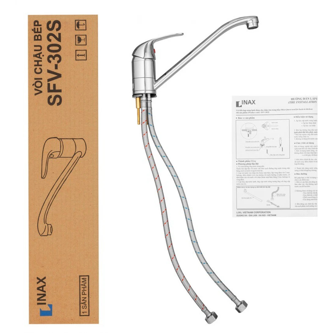 Vòi Rửa Chén Nóng Lạnh INAX SFV-302S – Sang Trọng, Bền Bỉ, Tiện Lợi