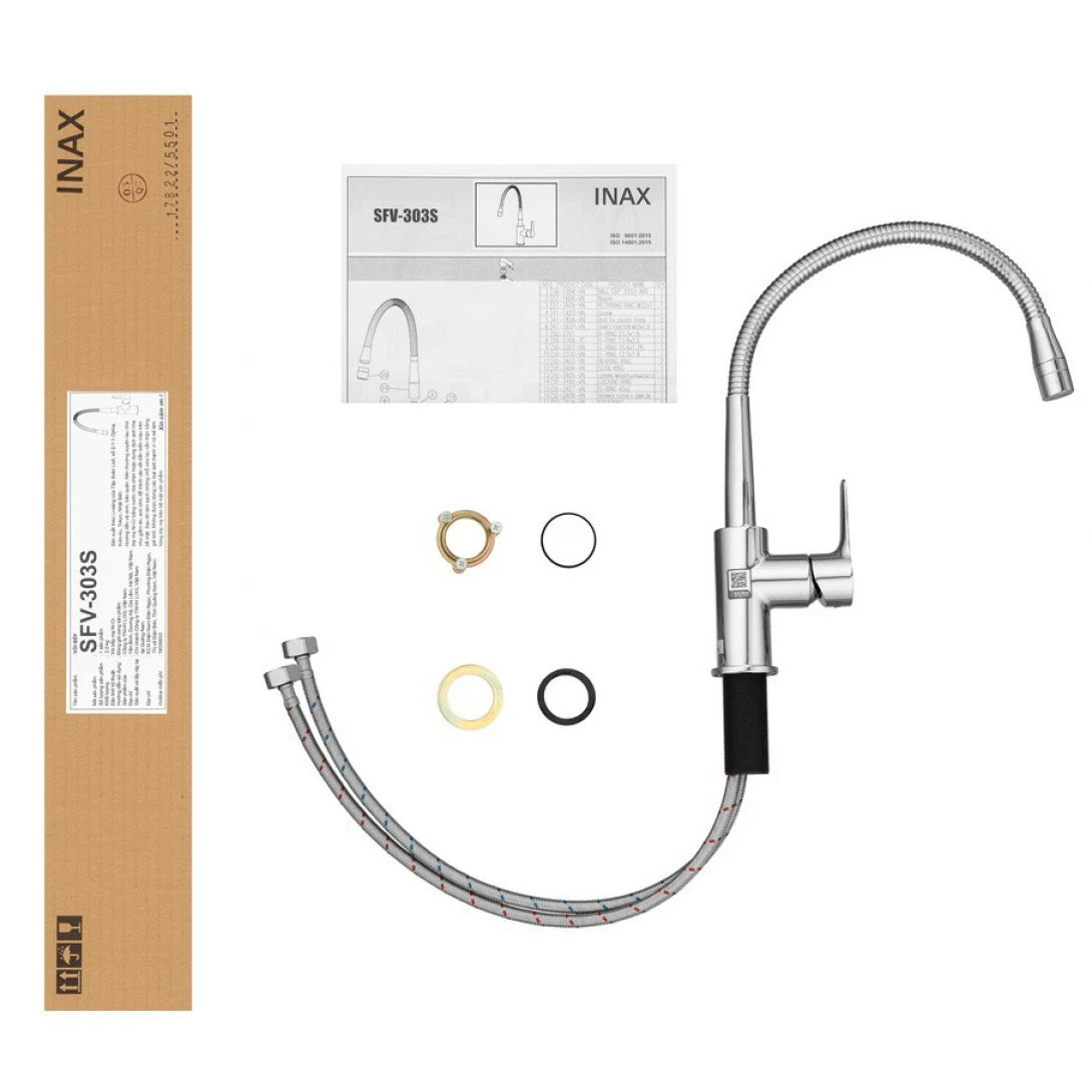 Vòi Rửa Chén Nóng Lạnh INAX SFV-303S – Bền Bỉ, Sang Trọng, Công Nghệ Nhật Bản