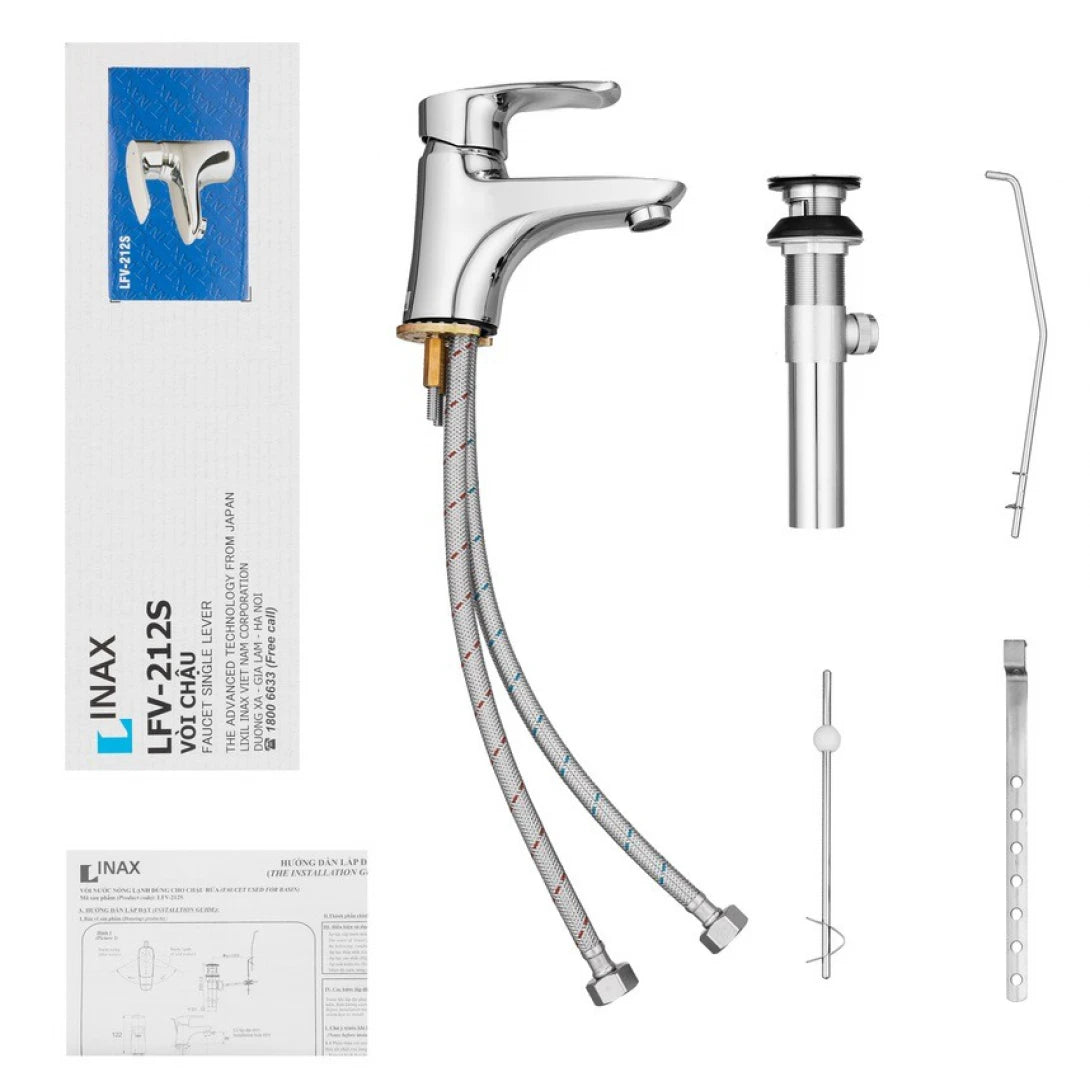 Vòi Chậu Rửa Inax LFV-212S (LFV212S) Nóng Lạnh Lavabo