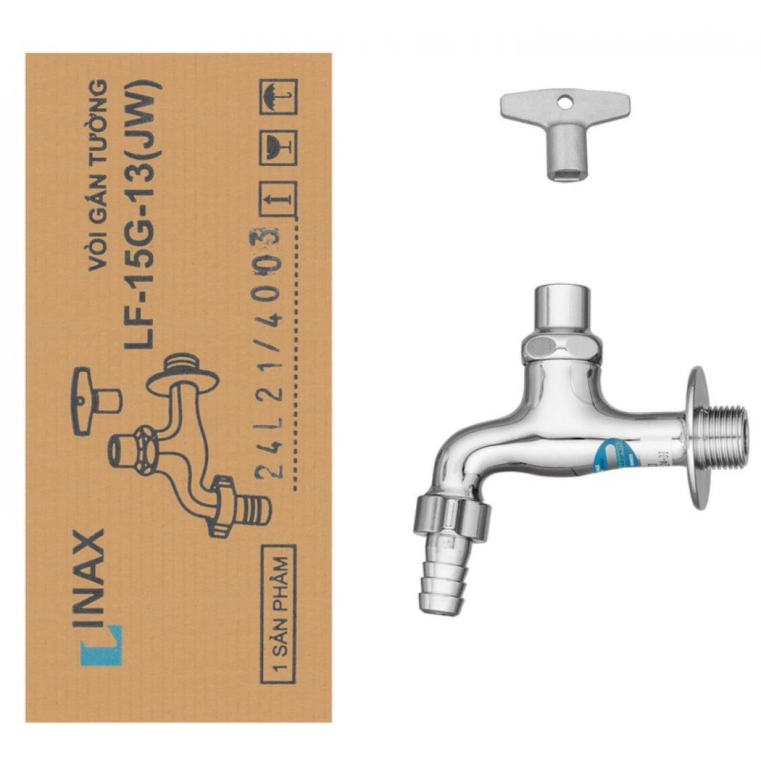 Vòi Xả Lạnh Gắn Tường INAX LF-15G-13 – Bền Bỉ, Chuẩn Nhật Bản, Kết Nối Máy Giặt