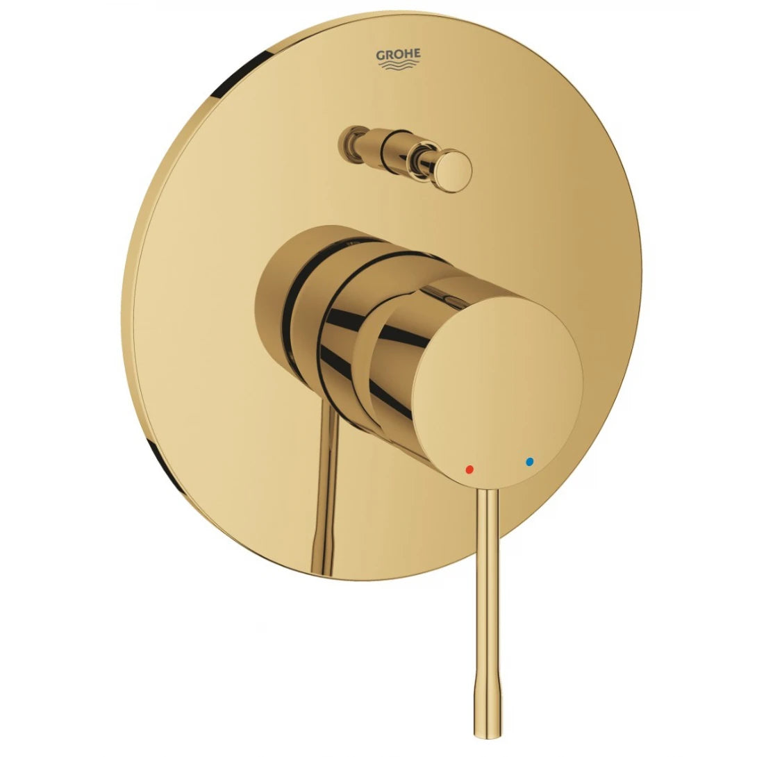 Mặt Bộ Trộn Grohe Essence 19285GL1 Gắn Tường Nóng Lạnh Màu Vàng