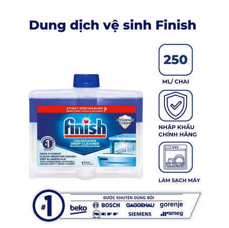 Dung Dịch Vệ Sinh Máy Rửa Bát Finish 250Ml - Không mùi - Bếp Việt Pro