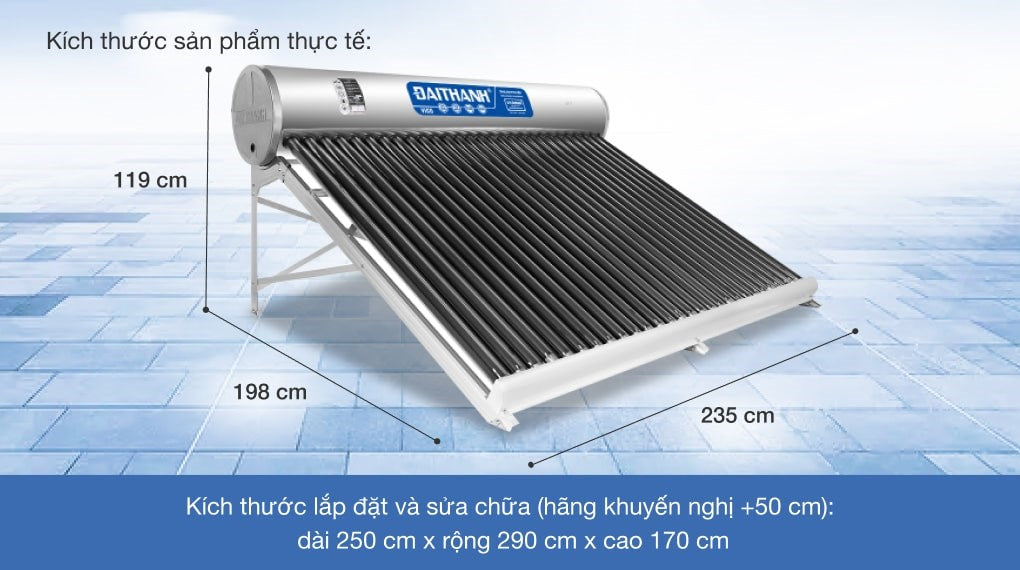 Máy Nước Nóng Năng Lượng Mặt Trời Đại Thành 300 Lít Classic 58-28