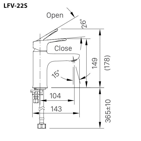 Vòi Chậu Rửa Lạnh Inax LFV-22S (LFV22S) Gật Gù