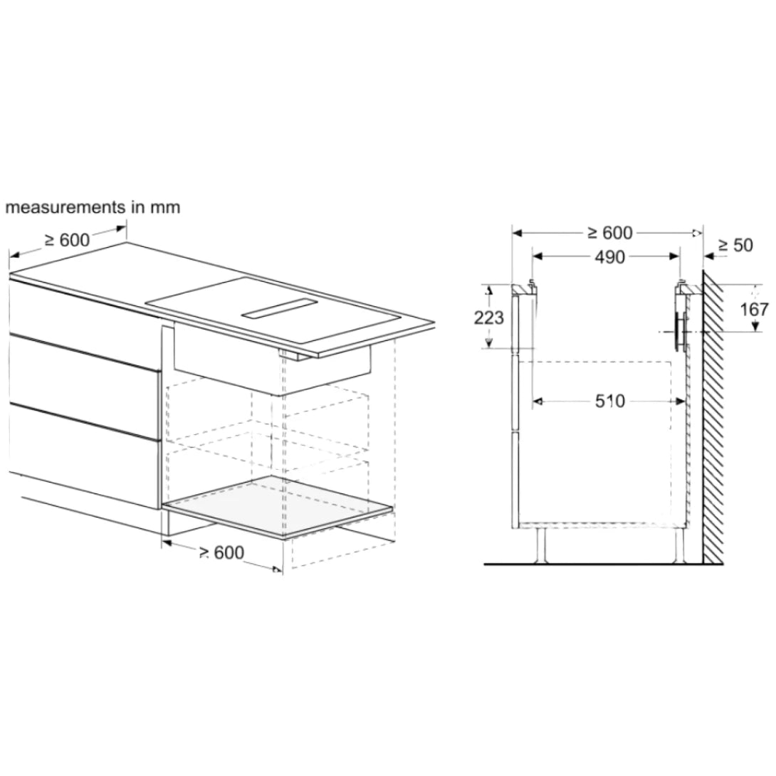 Bản vẽ kích thước bếp từ 4 vùng nấu Bosch PVQ731F15E 2