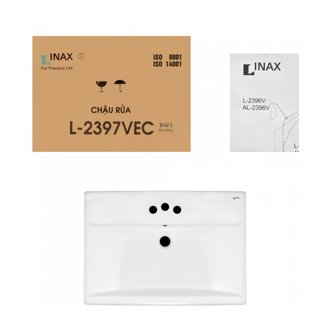 Chậu Rửa Lavabo Inax L-2397V (L2397V) Dương Vành