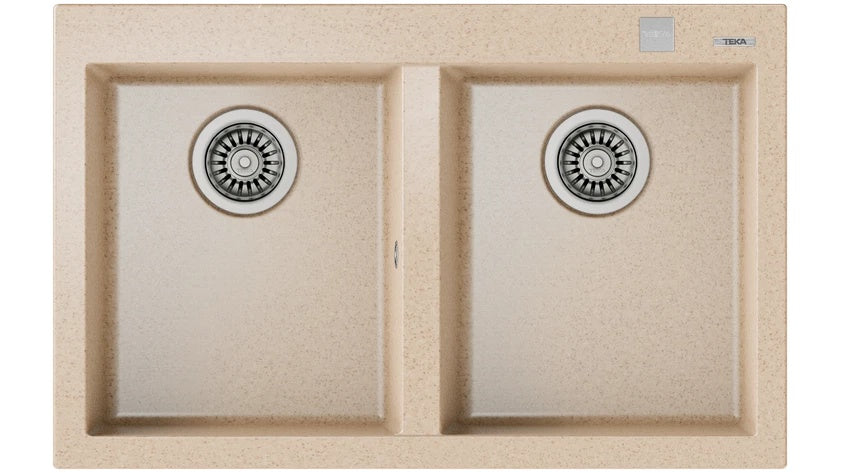 Chậu Đá Rửa Chén Teka ForSquare 2B 790 TG 115260016 115260014 2 Hộc 790x500 mm