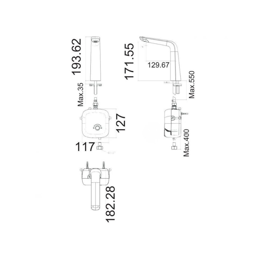 Vòi Lavabo American Standard 1130090000 Cảm Ứng AccuStream Size M
