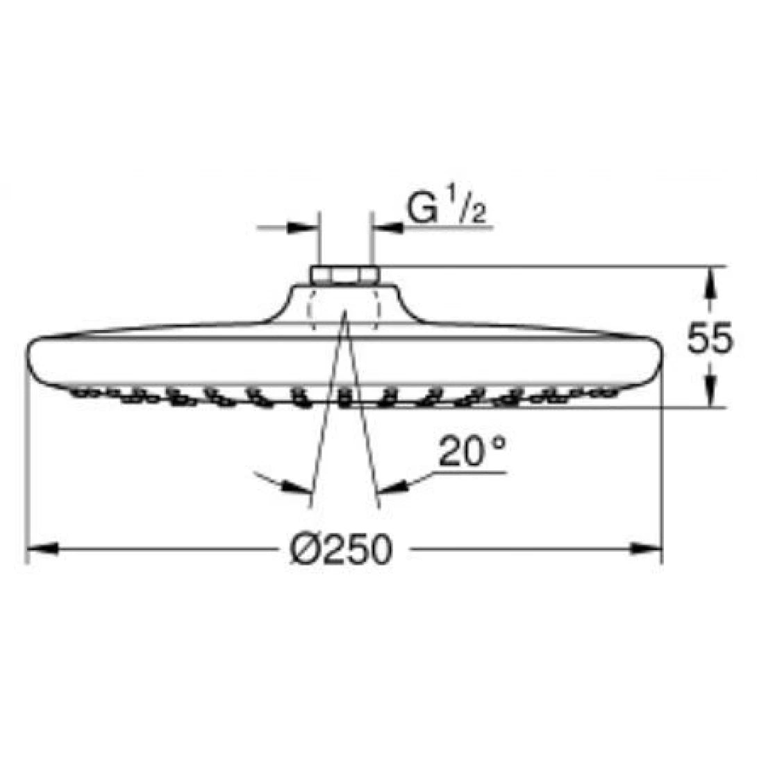 Bát Sen Grohe Tempesta 250 26666000 Tròn