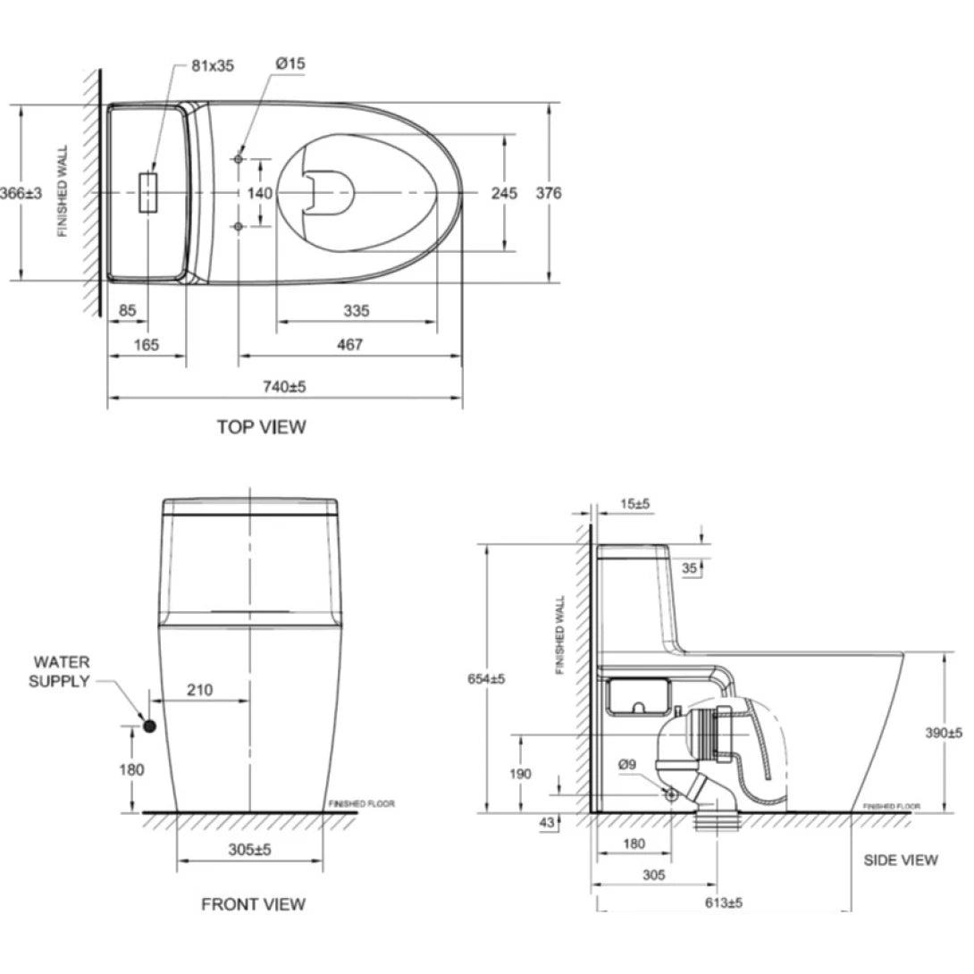 Bồn Cầu American Standard 2007-WT (2007WT) Dòng Acacia E