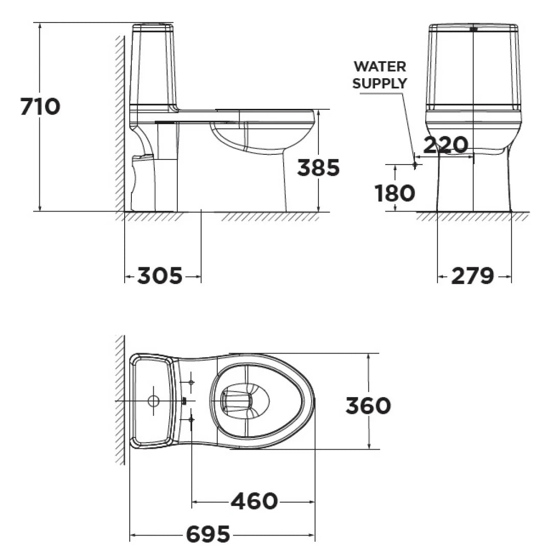 Bồn Cầu American Standard VF-1858 ( VF1858) Dòng Cozy