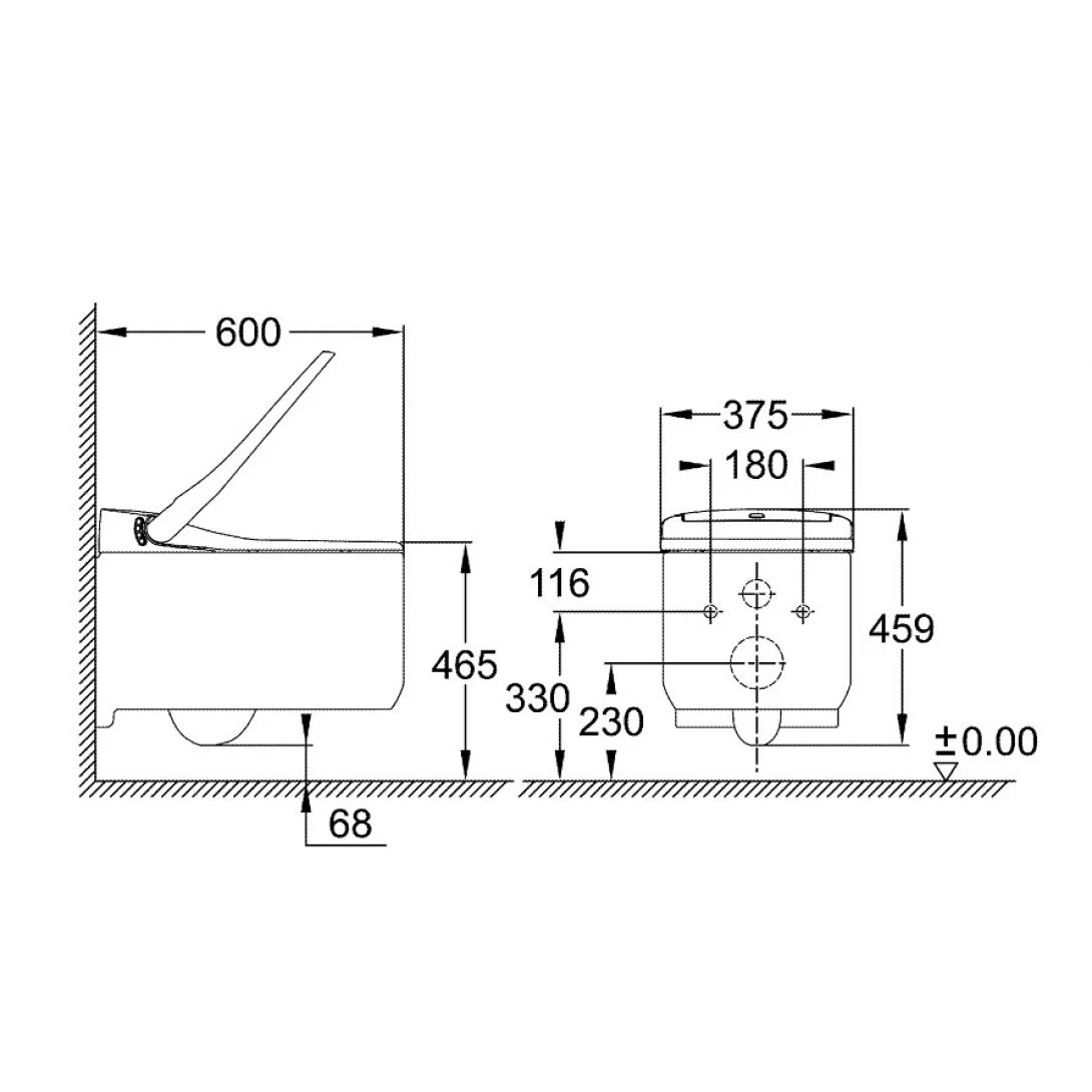 Bồn Cầu Thông Minh Grohe 39354SH1 Sensia Arena Treo Tường