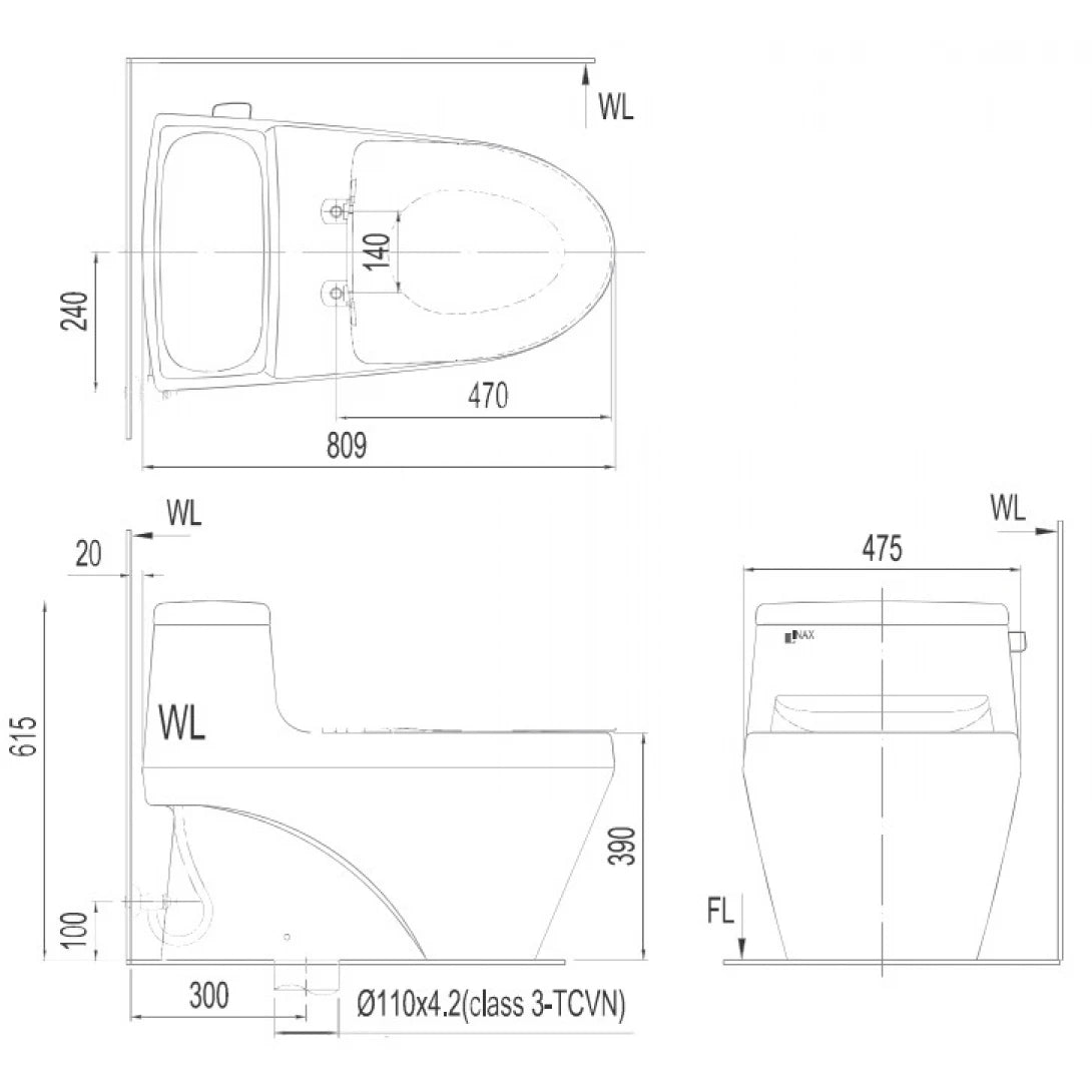 Bồn Cầu Thông Minh INAX AC-1035/CW-KA22AVN