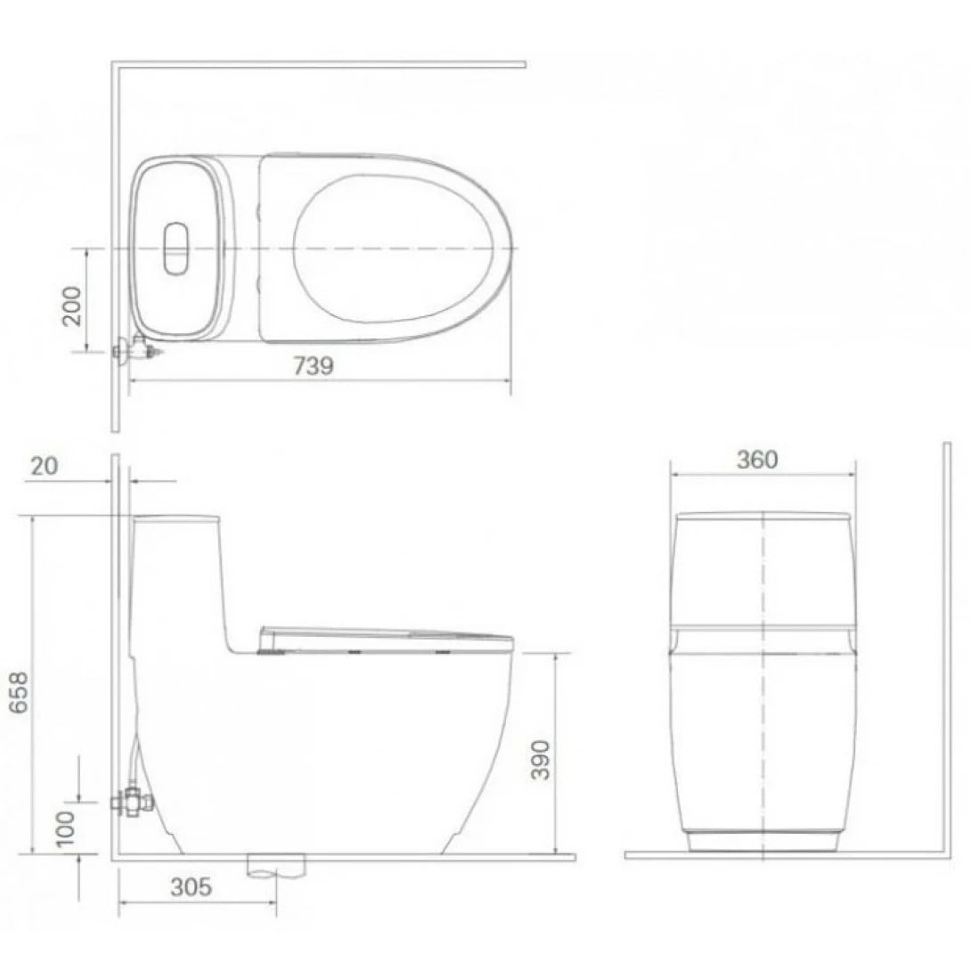 Bồn Cầu Nắp Điện Tử INAX AC-1052/CW-H20VN