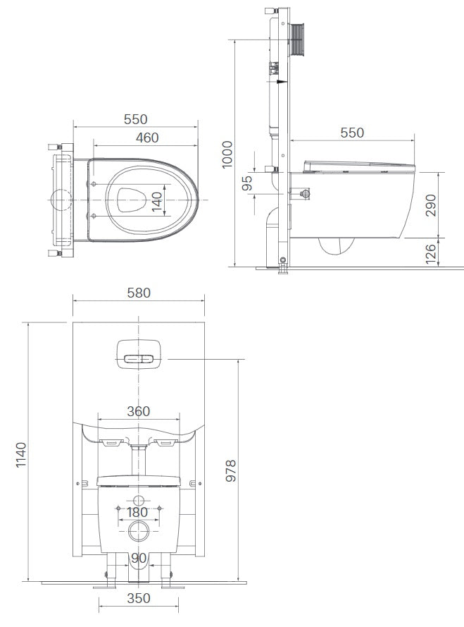 Bồn Cầu INAX AC-952VN (AC952VN) Treo Tường