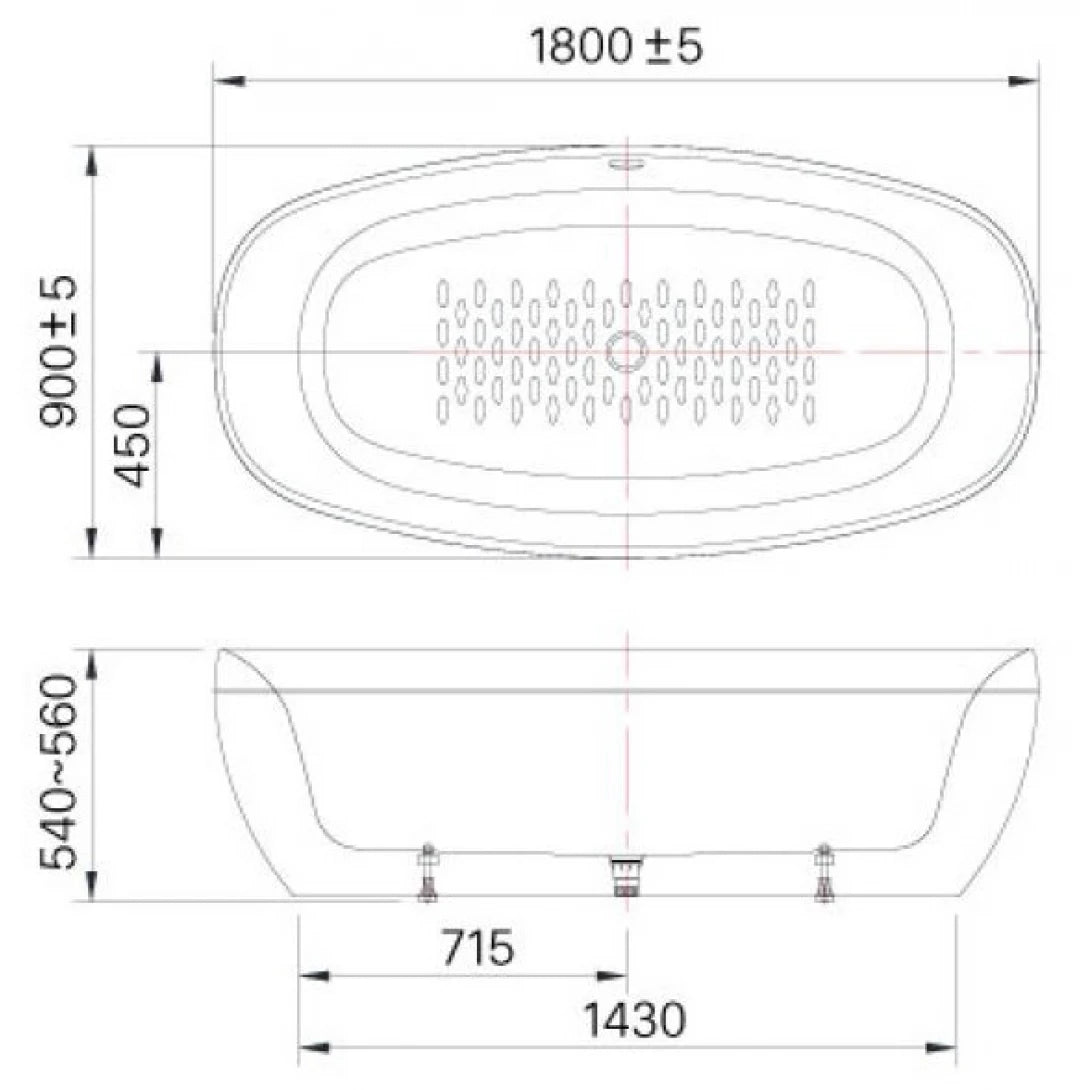 Bồn Tắm INAX BF-1858V 1.8m – Bồn Tắm Lập Thể Acrylic Đặt Sàn, Chống Trượt An Toàn