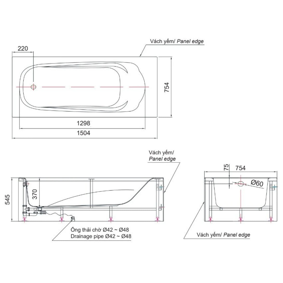 Bồn Tắm INAX FBV-1502SR 1.5m – Bồn Tắm Chân Yếm Phải Acrylic, Tiện Lắp ĐặtBồn Tắm INAX FBV-1502SR 1.5m – Bồn Tắm Chân Yếm Phải Acrylic Cao Cấp, Tiện Lắp Đặt