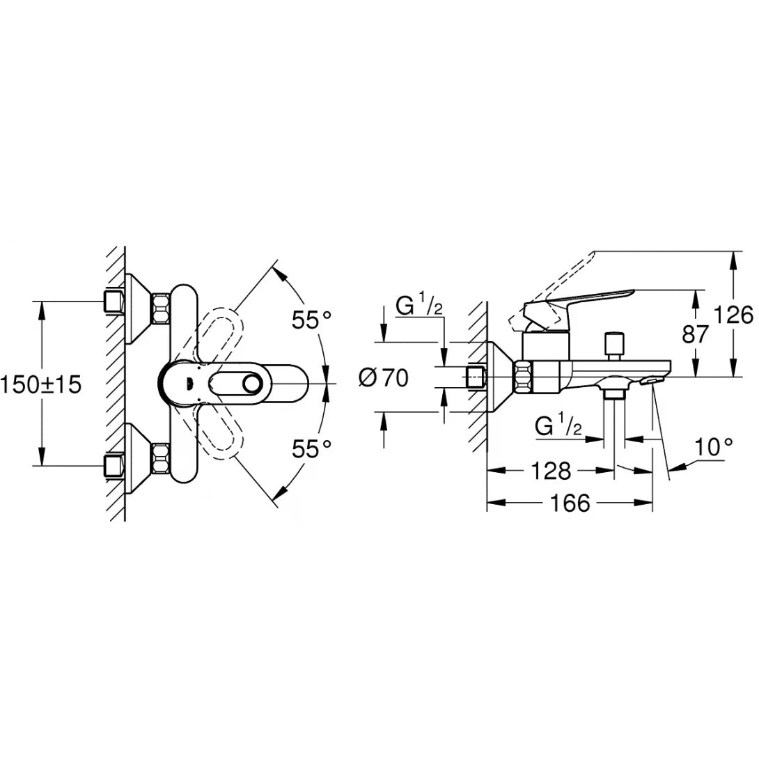 Củ Sen Grohe 23603000 BauLoop Nóng Lạnh