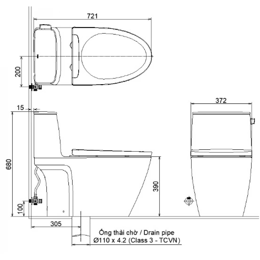Bồn Cầu Thông Minh INAX AC-912/CW-KA22AVN Xả Gạt