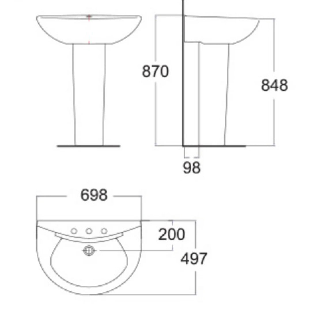 Chậu Rửa Lavabo Treo Tường American Standard Activa 0956-WT/0775-WT