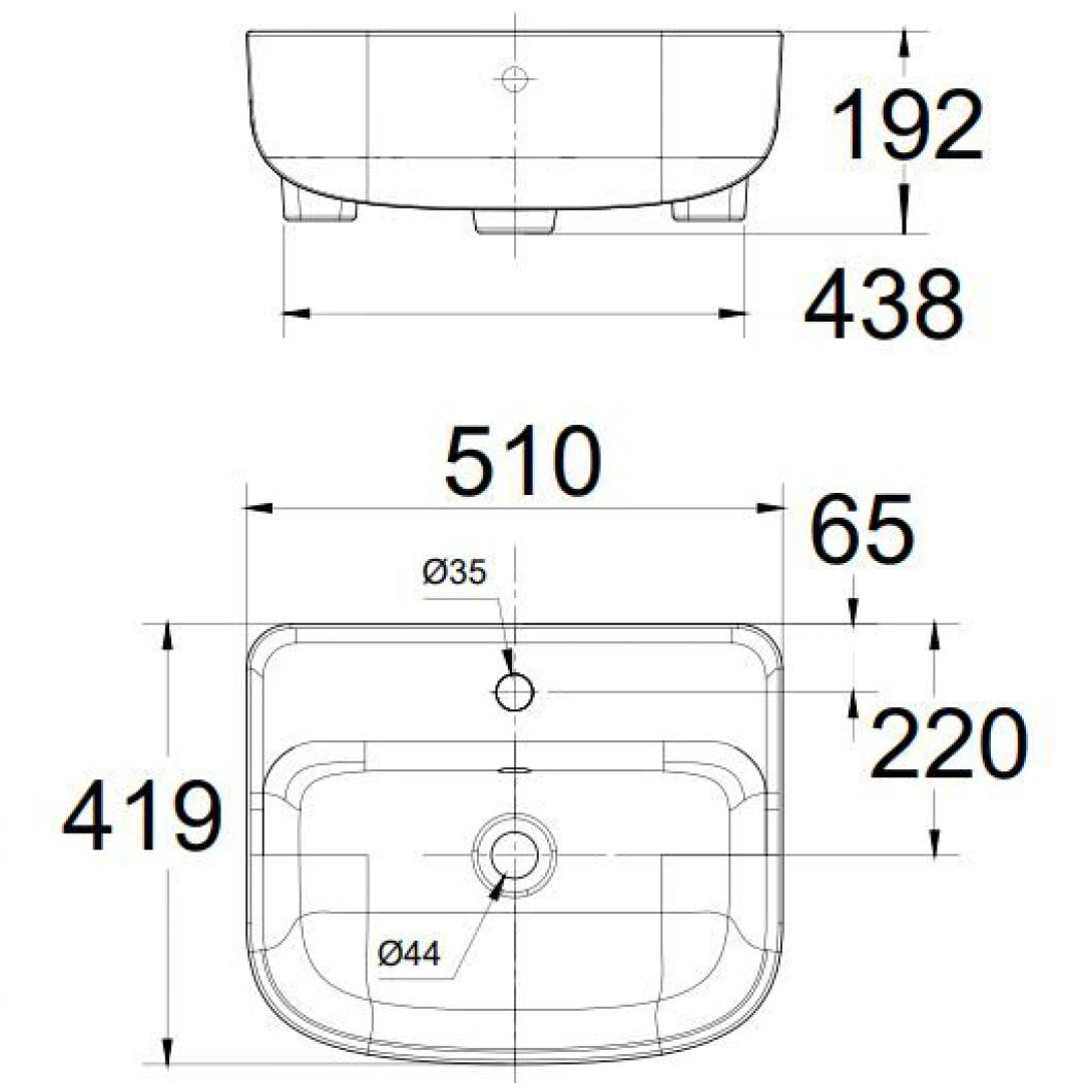 Chậu Lavabo American Standard 0533-WT (0533WT) Bán Âm