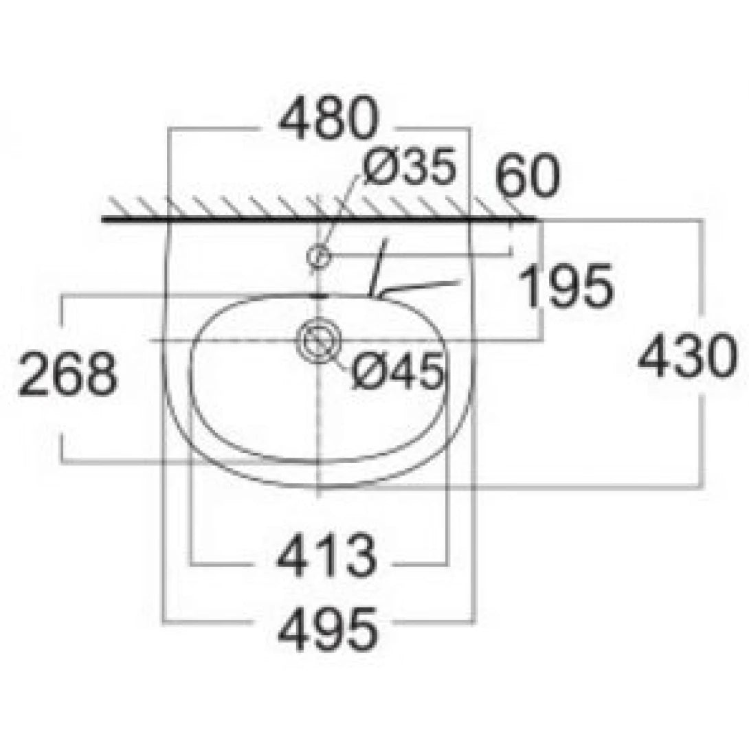 Chậu Rửa Lavabo American Standard VF-0947 (VF0947) Codie Treo Tường