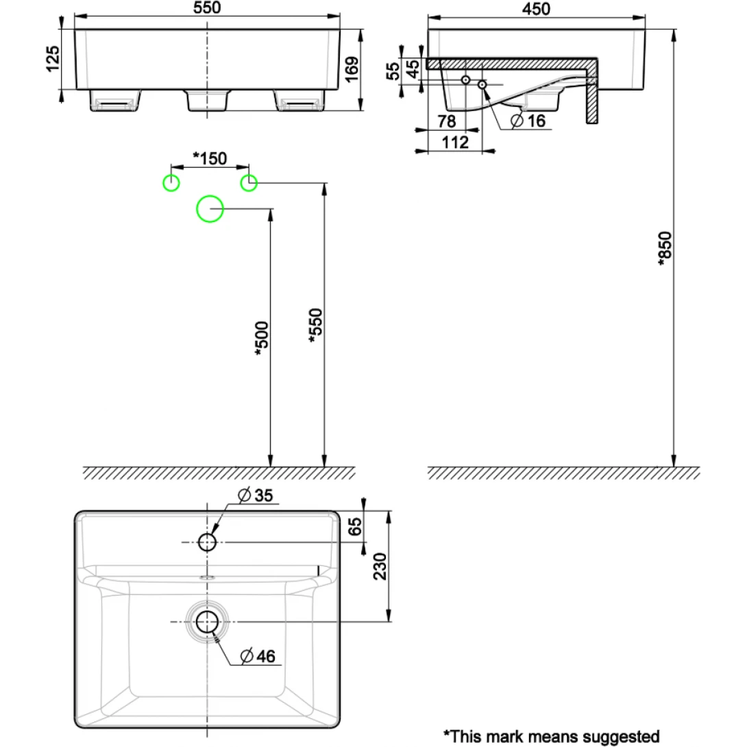 Chậu Rửa Mặt Lavabo American Standard WP-F419 (WPF419) Acacia E